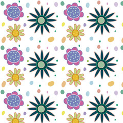 Patron floral dibujado a mano