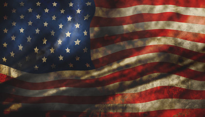 Grunge american flag texture background