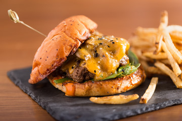 Cheeseburger with French Fries