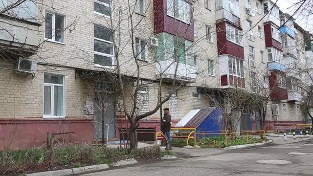 facade of a soviet five-storey building