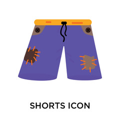 shorts icon on white background. Modern icons vector illustration. Trendy shorts icons