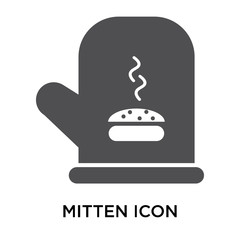 Fototapeta premium mitten icon on white background. Modern icons vector illustration. Trendy mitten icons