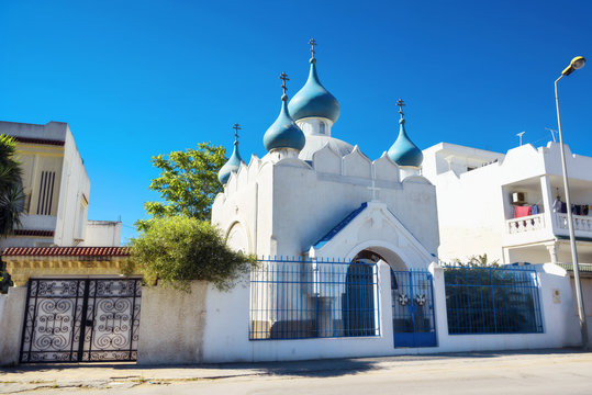 Russian orthodox church in Bizerte. Tunisia, North Africa