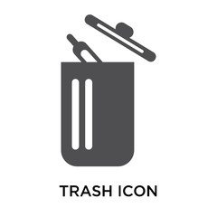 trash icon on white background. Modern icons vector illustration. Trendy trash icons