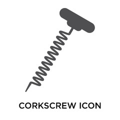 corkscrew icon on white background. Modern icons vector illustration. Trendy corkscrew icons