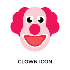 clown icon isolated on white background. Simple and editable clown icons. Modern icon vector illustration.