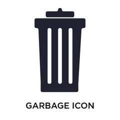 garbage icon on white background. Modern icons vector illustration. Trendy garbage icons