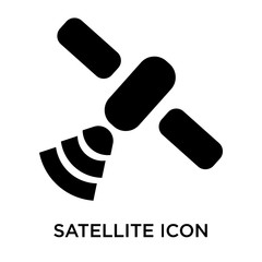 satellite icon isolated on white background. Simple and editable satellite icons. Modern icon vector illustration.