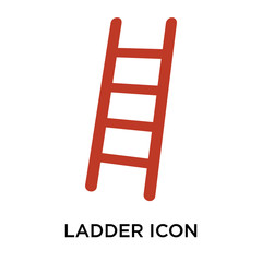 ladder icon isolated on white background. Simple and editable ladder icons. Modern icon vector illustration.