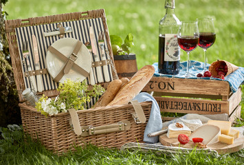 Vintage style romantic picnic for two