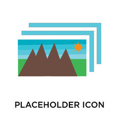 placeholder icon isolated on white background. Simple and editable placeholder icons. Modern icon vector illustration.