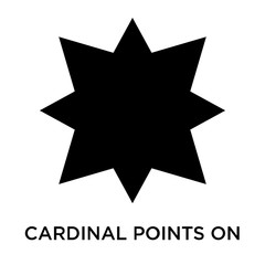 cardinal points on winds star symbol icon isolated on white background. Simple and editable cardinal points on winds star symbol icons. Modern icon vector illustration.