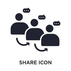 share icon on white background. Modern icons vector illustration. Trendy share icons