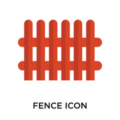 fence icon isolated on white background. Simple and editable fence icons. Modern icon vector illustration.