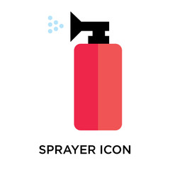 sprayer icon isolated on white background. Simple and editable sprayer icons. Modern icon vector illustration.