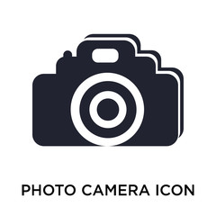 photo camera icon on white background. Modern icons vector illustration. Trendy photo camera icons