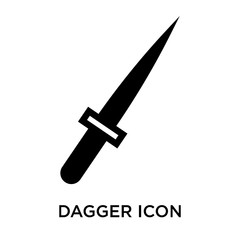 dagger icon isolated on white background. Simple and editable dagger icons. Modern icon vector illustration.