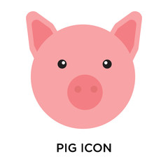 pig icon isolated on white background. Simple and editable pig icons. Modern icon vector illustration.