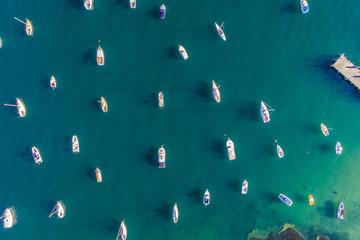 Boats from above - aerial view #1