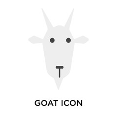goat icon isolated on white background. Simple and editable goat icons. Modern icon vector illustration.