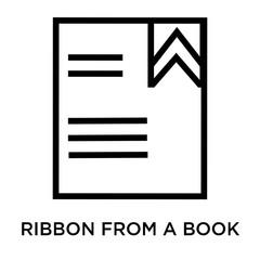 ribbon from a book icon on white background. Modern icons vector illustration. Trendy ribbon from a book icons