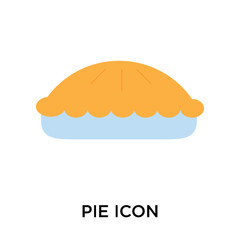 pie icon isolated on white background. Simple and editable pie icons. Modern icon vector illustration.