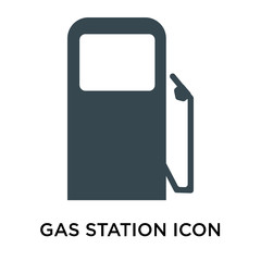 gas station icon isolated on white background. Simple and editable gas station icons. Modern icon vector illustration.
