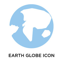 earth globe icon isolated on white background. Simple and editable earth globe icons. Modern icon vector illustration.