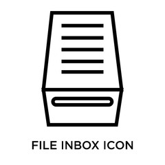 file inbox icon on white background. Modern icons vector illustration. Trendy file inbox icons