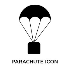 parachute icon isolated on white background. Simple and editable parachute icons. Modern icon vector illustration.