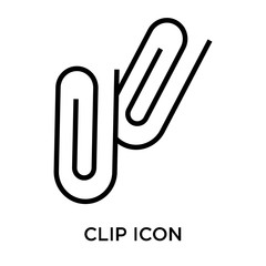 clip icon on white background. Modern icons vector illustration. Trendy clip icons