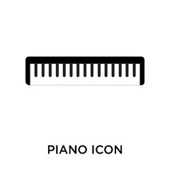 piano icon isolated on white background. Simple and editable piano icons. Modern icon vector illustration.