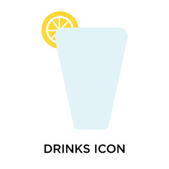 drinks icon isolated on white background. Simple and editable drinks icons. Modern icon vector illustration.