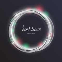 Glowing Electric Garland Circle Frame