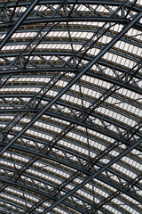Glass and steel foor at Liiverpool Railway Station, London
