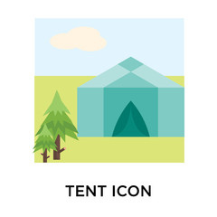 tent icon on white background. Modern icons vector illustration. Trendy tent icons