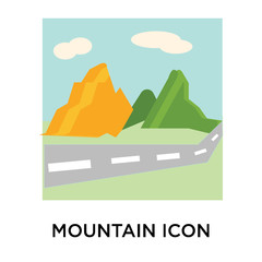 mountain icon on white background. Modern icons vector illustration. Trendy mountain icons