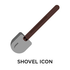 shovel icon on white background. Modern icons vector illustration. Trendy shovel icons