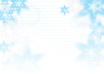 Fototapeta na wymiar Bright Blue Snowflakes Background