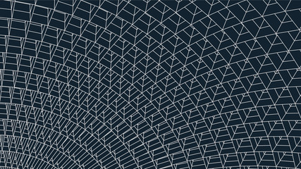 Abstract vector landscape background. Cyberspace  grid. 3d technology  illustration.