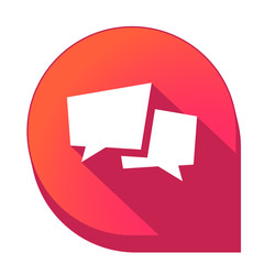 ikona z długim cieniem na tle strzałki pinezki © vempireart