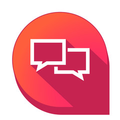 ikona z długim cieniem na tle strzałki pinezki © vempireart