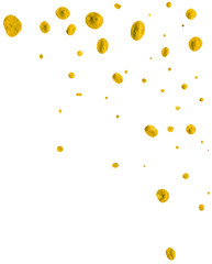 Splash of yellow drops. Illustration hand drawn with acrylic paint and color pencils