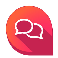 ikona z długim cieniem na tle strzałki pinezki © vempireart