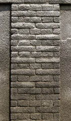 Brick gray wall
