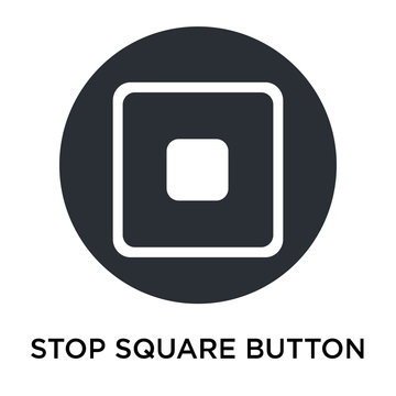 stop square button icon isolated on white background. Simple and editable stop square button icons. Modern icon vector illustration.