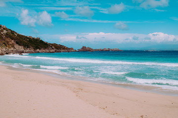Fototapeta na wymiar Rena Bianca beach, Sardinia, Italy.