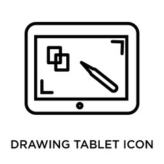 drawing tablet icon isolated on white background. Simple and editable drawing tablet icons. Modern icon vector illustration.
