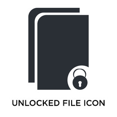 unlocked file icon isolated on white background. Simple and editable unlocked file icons. Modern icon vector illustration.