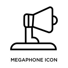 megaphone icon isolated on white background. Simple and editable megaphone icons. Modern icon vector illustration.